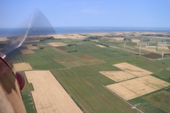 Gegenanflug Norddeich - Blick auf Norderney